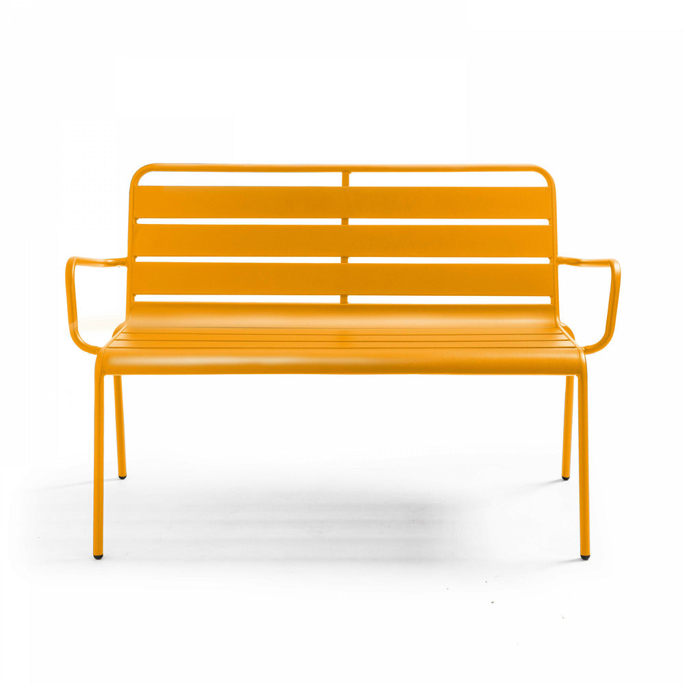  Banc De Jardin En Métal Jaune