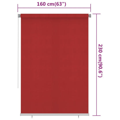 VIDAXL Store Roulant D'extérieur 160x230 Cm Rouge Pehd
