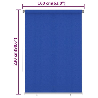VIDAXL Store Roulant D'extérieur 160x230 Cm Bleu Pehd