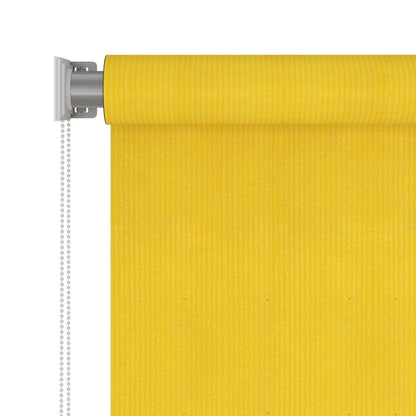 VIDAXL Store Roulant D'extérieur 80x140 Cm Jaune Pehd
