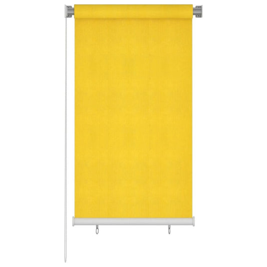 VIDAXL Store Roulant D'extérieur 80x140 Cm Jaune Pehd