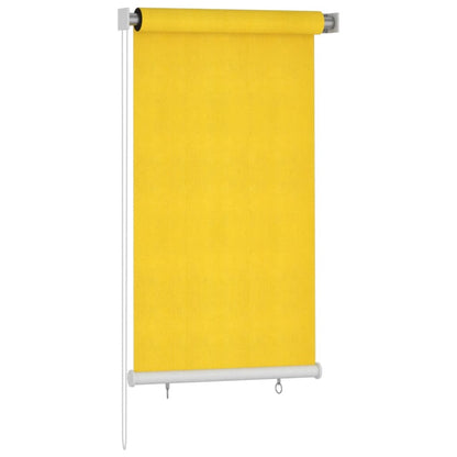 VIDAXL Store Roulant D'extérieur 80x140 Cm Jaune Pehd
