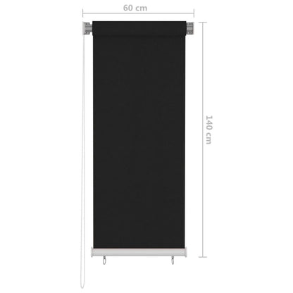 VIDAXL Store Roulant D'extérieur 60x140 Cm Noir