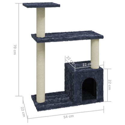 VIDAXL Arbre à Chat Avec Griffoirs En Sisal Gris Foncé 70 Cm