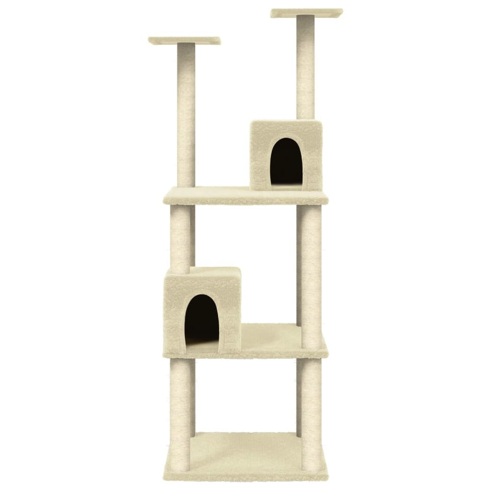 VIDAXL Arbre à Chat Avec Griffoirs En Sisal Crème 141 Cm