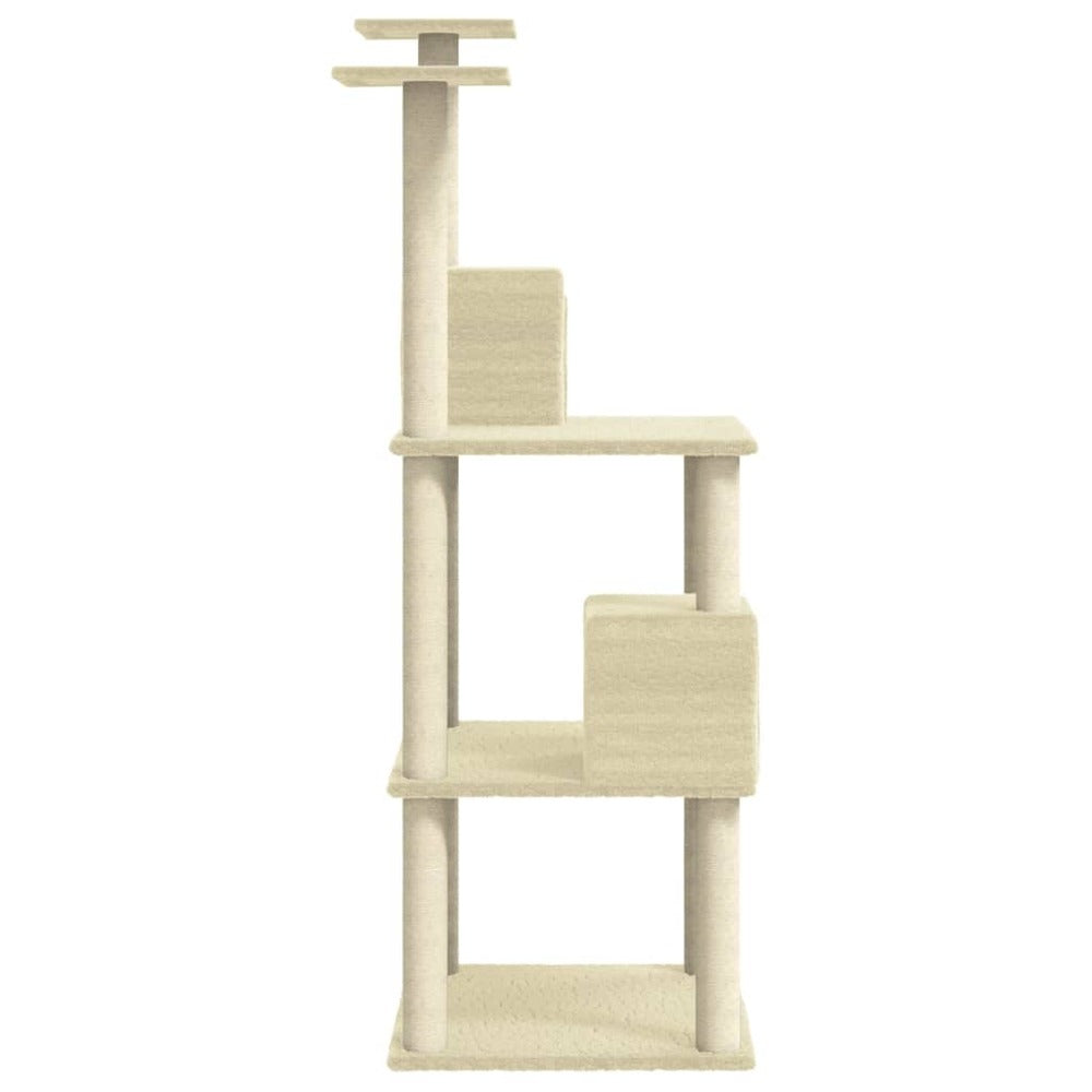 VIDAXL Arbre à Chat Avec Griffoirs En Sisal Crème 141 Cm