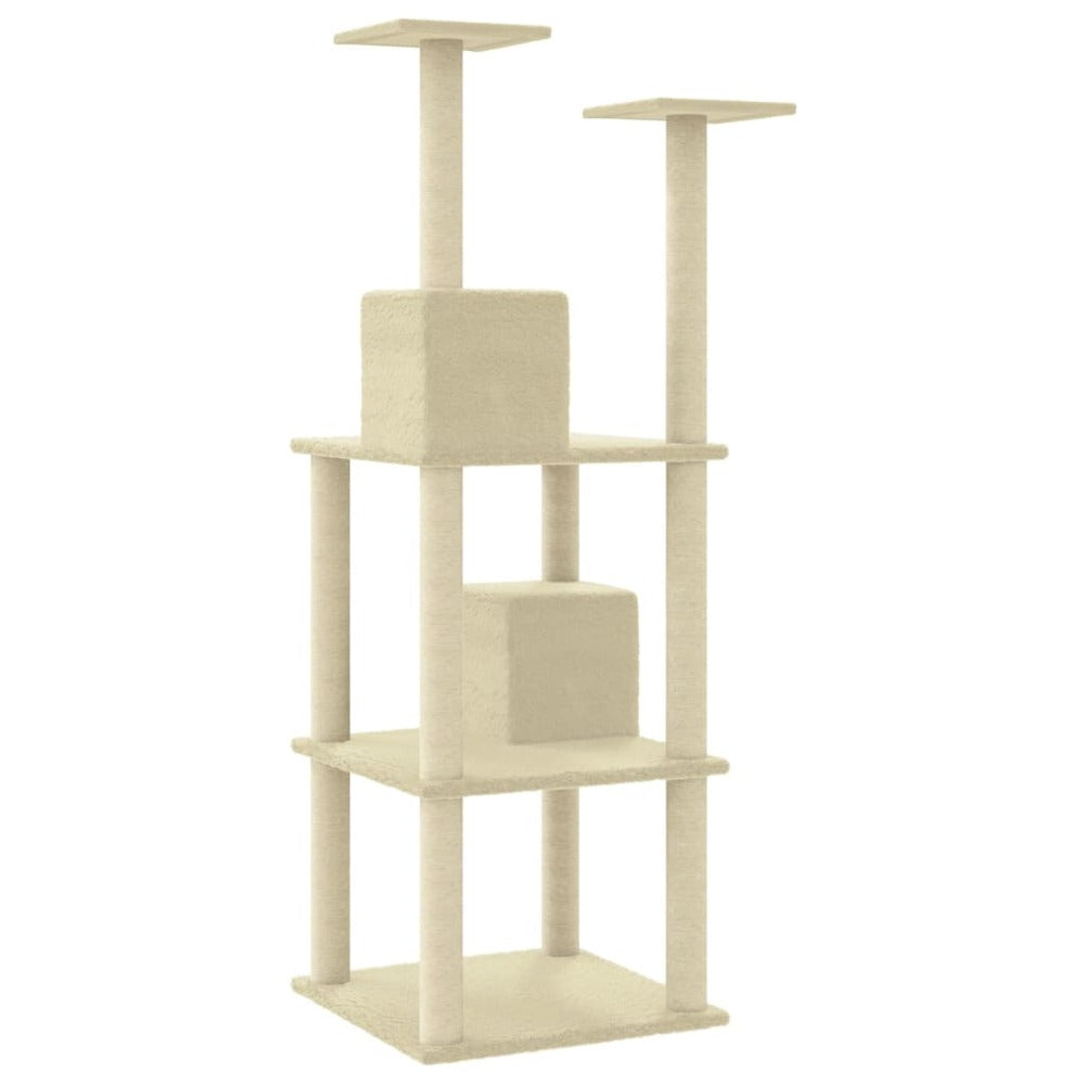 VIDAXL Arbre à Chat Avec Griffoirs En Sisal Crème 141 Cm