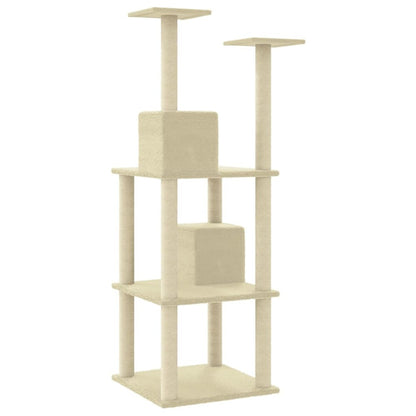 VIDAXL Arbre à Chat Avec Griffoirs En Sisal Crème 141 Cm