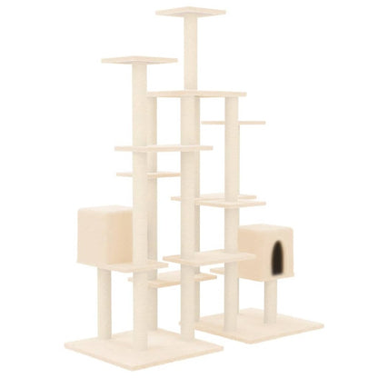 VIDAXL Arbre à Chat Avec Griffoirs En Sisal Crème 145 Cm