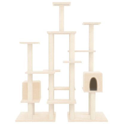 VIDAXL Arbre à Chat Avec Griffoirs En Sisal Crème 145 Cm