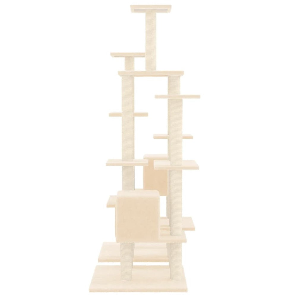 VIDAXL Arbre à Chat Avec Griffoirs En Sisal Crème 145 Cm