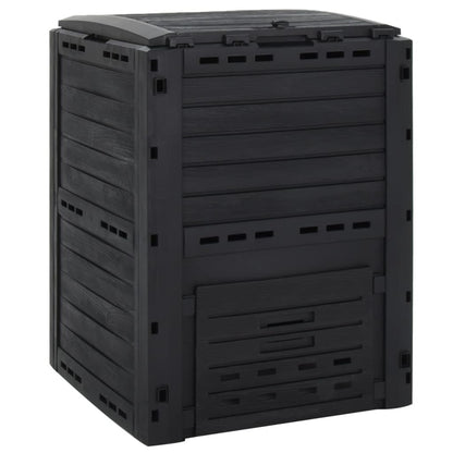 VIDAXL Composteur De Jardin Noir 280 L Polypropylène
