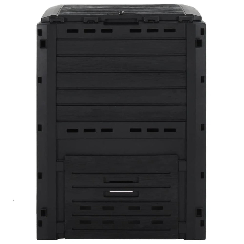 VIDAXL Composteur De Jardin Noir 280 L Polypropylène