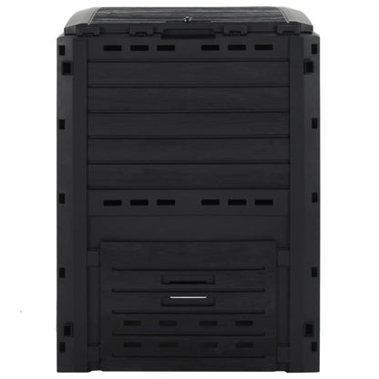 VIDAXL Composteur De Jardin Noir 280 L Polypropylène