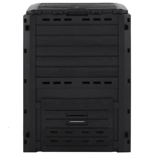 VIDAXL Composteur De Jardin Noir 280 L Polypropylène