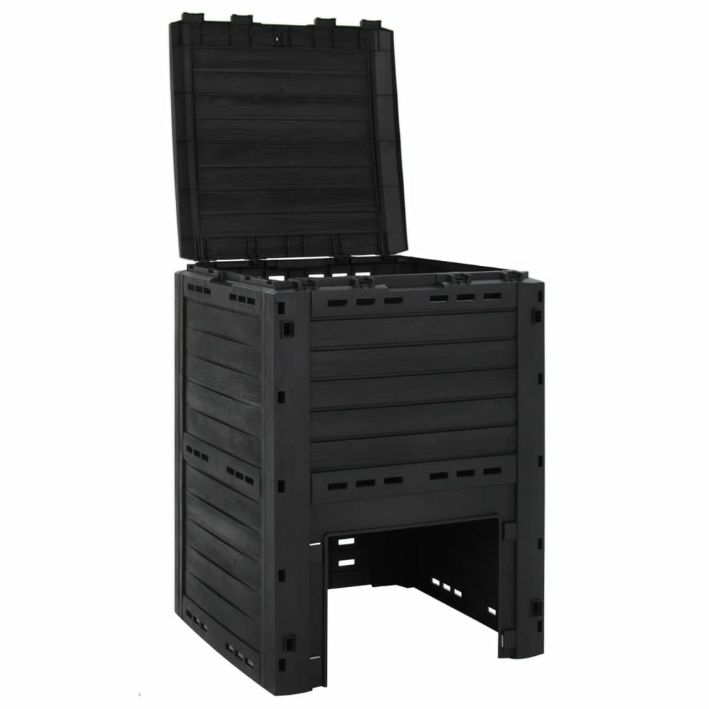 VIDAXL Composteur De Jardin Noir 280 L Polypropylène
