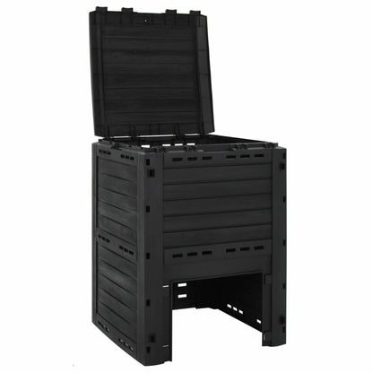 VIDAXL Composteur De Jardin Noir 280 L Polypropylène