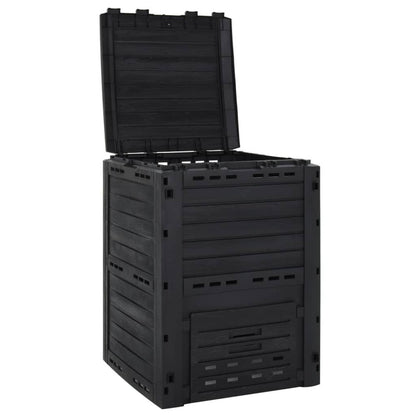 VIDAXL Composteur De Jardin Noir 280 L Polypropylène