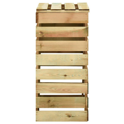 VIDAXL Composteur De Jardin à Lattes 4 Pcs 80x50x100 Cm Pin Imprégné