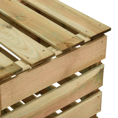 VIDAXL Composteur De Jardin à Lattes 4 Pcs 80x50x100 Cm Pin Imprégné