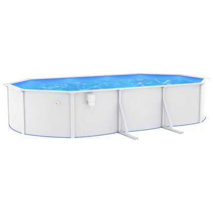 VIDAXL Piscine Ovale Avec Parois En Acier 610x360x120 Cm Blanc