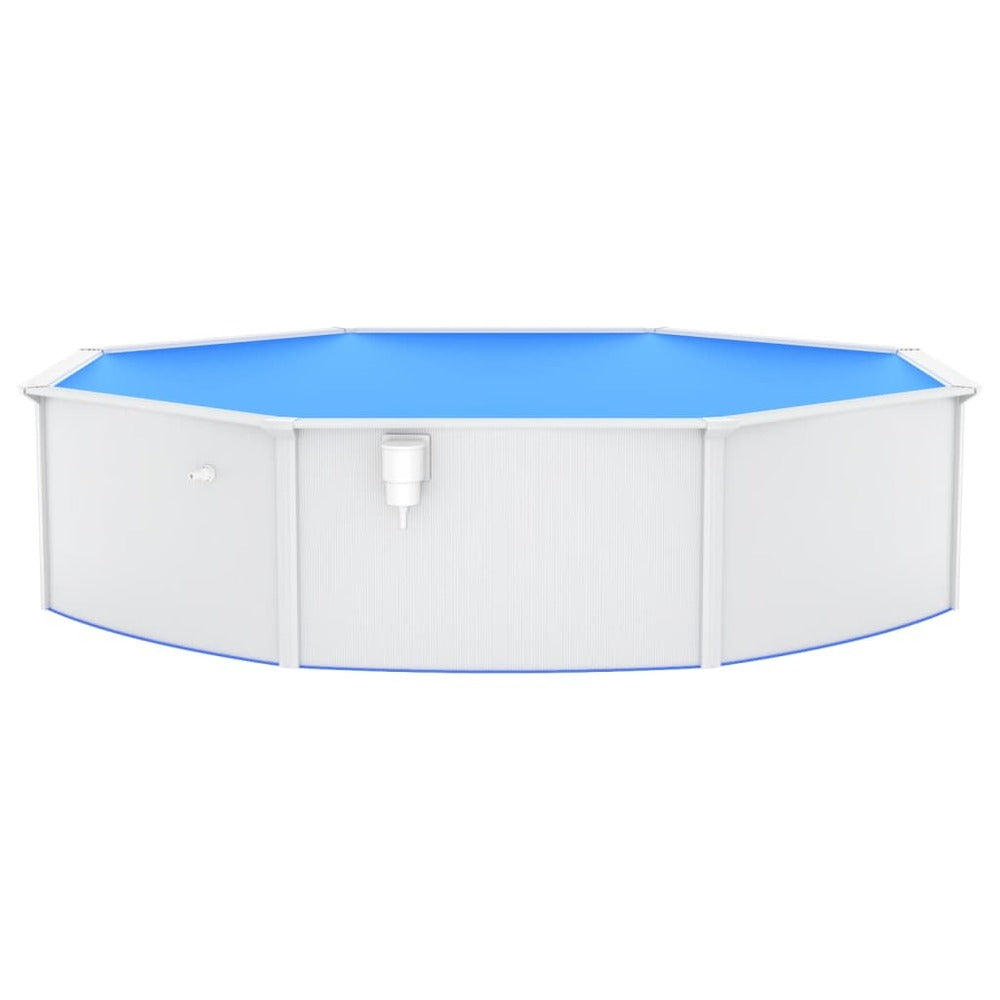 VIDAXL Piscine Ronde Avec Parois En Acier 550x120 Cm Blanc
