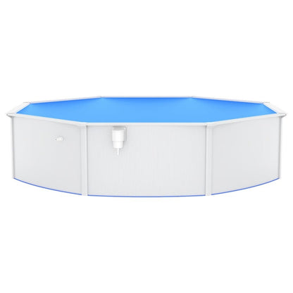 VIDAXL Piscine Ronde Avec Parois En Acier 550x120 Cm Blanc