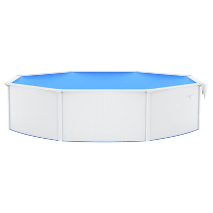 VIDAXL Piscine Ronde Avec Parois En Acier 550x120 Cm Blanc