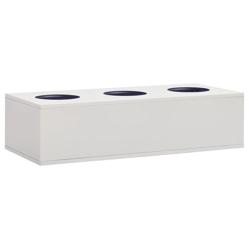 VIDAXL Boîte à Fleurs De Bureau Gris Clair 90x40x23 Cm Acier