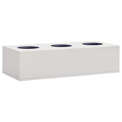 VIDAXL Boîte à Fleurs De Bureau Gris Clair 90x40x23 Cm Acier