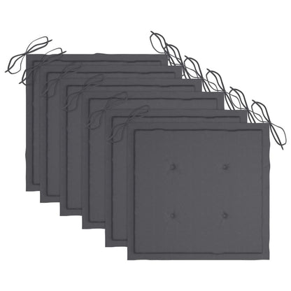 VIDAXL Chaises De Jardin Empilables Avec Coussins 6 Pcs Teck Solide