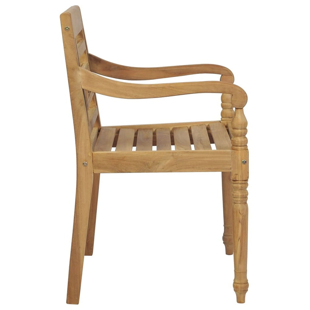 VIDAXL Chaises Batavia Avec Coussins 6 Pcs Bois De Teck Solide