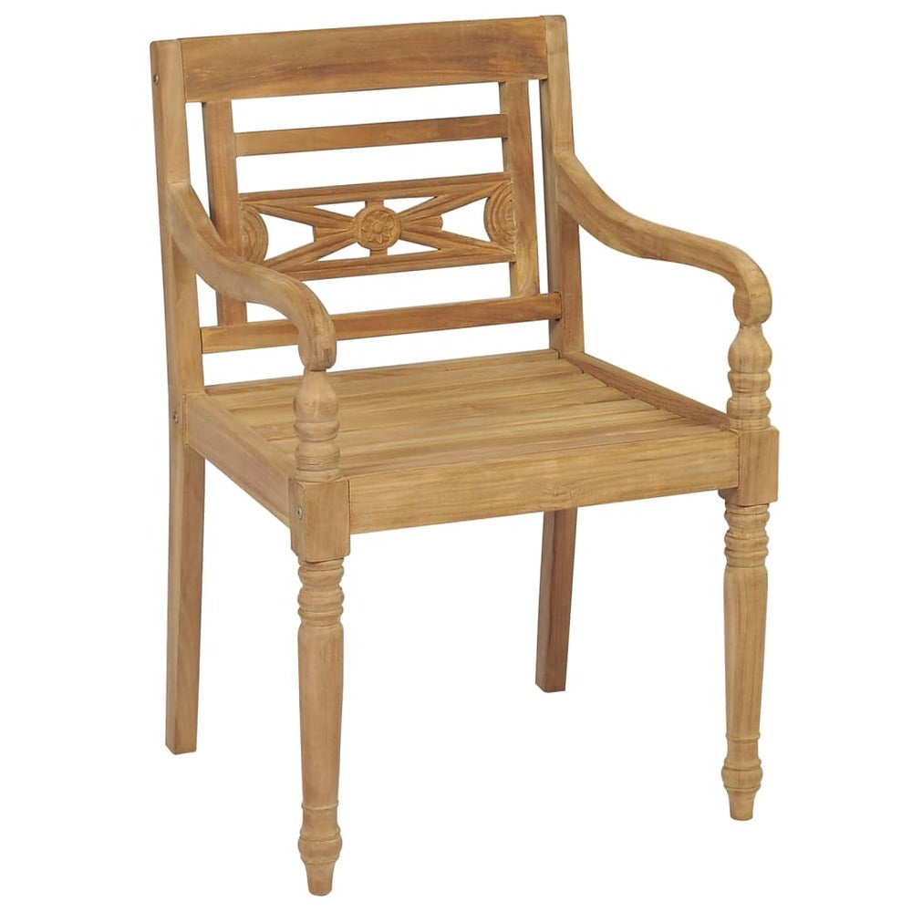 VIDAXL Chaises Batavia Avec Coussins 6 Pcs Bois De Teck Solide