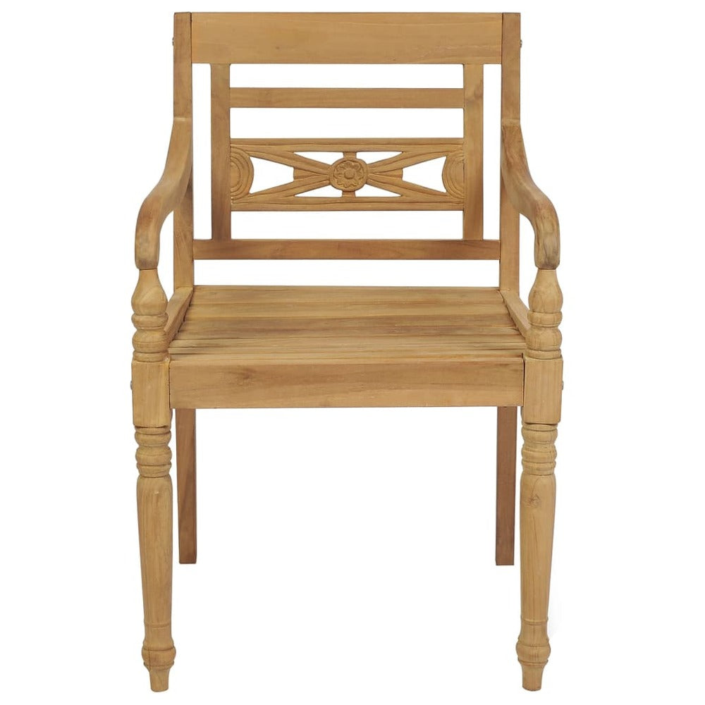 VIDAXL Chaises Batavia Avec Coussins 6 Pcs Bois De Teck Solide