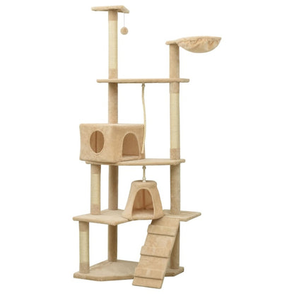 VIDAXL Arbre à Chat Avec Griffoirs En Sisal Beige 191 Cm