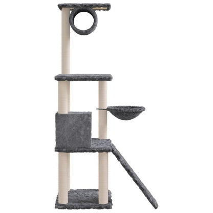 VIDAXL Arbre à Chat Avec Griffoirs En Sisal Gris Foncé 131 Cm