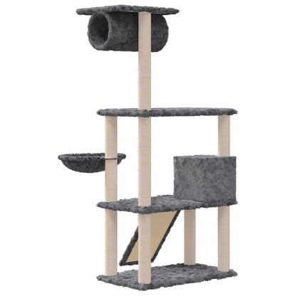 VIDAXL Arbre à Chat Avec Griffoirs En Sisal Gris Foncé 131 Cm
