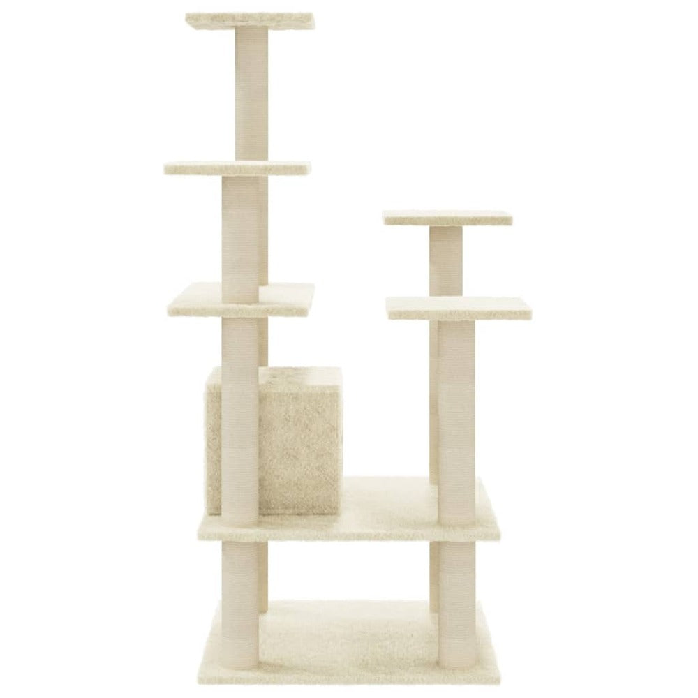 VIDAXL Arbre à Chat Avec Griffoirs En Sisal Crème 110 Cm
