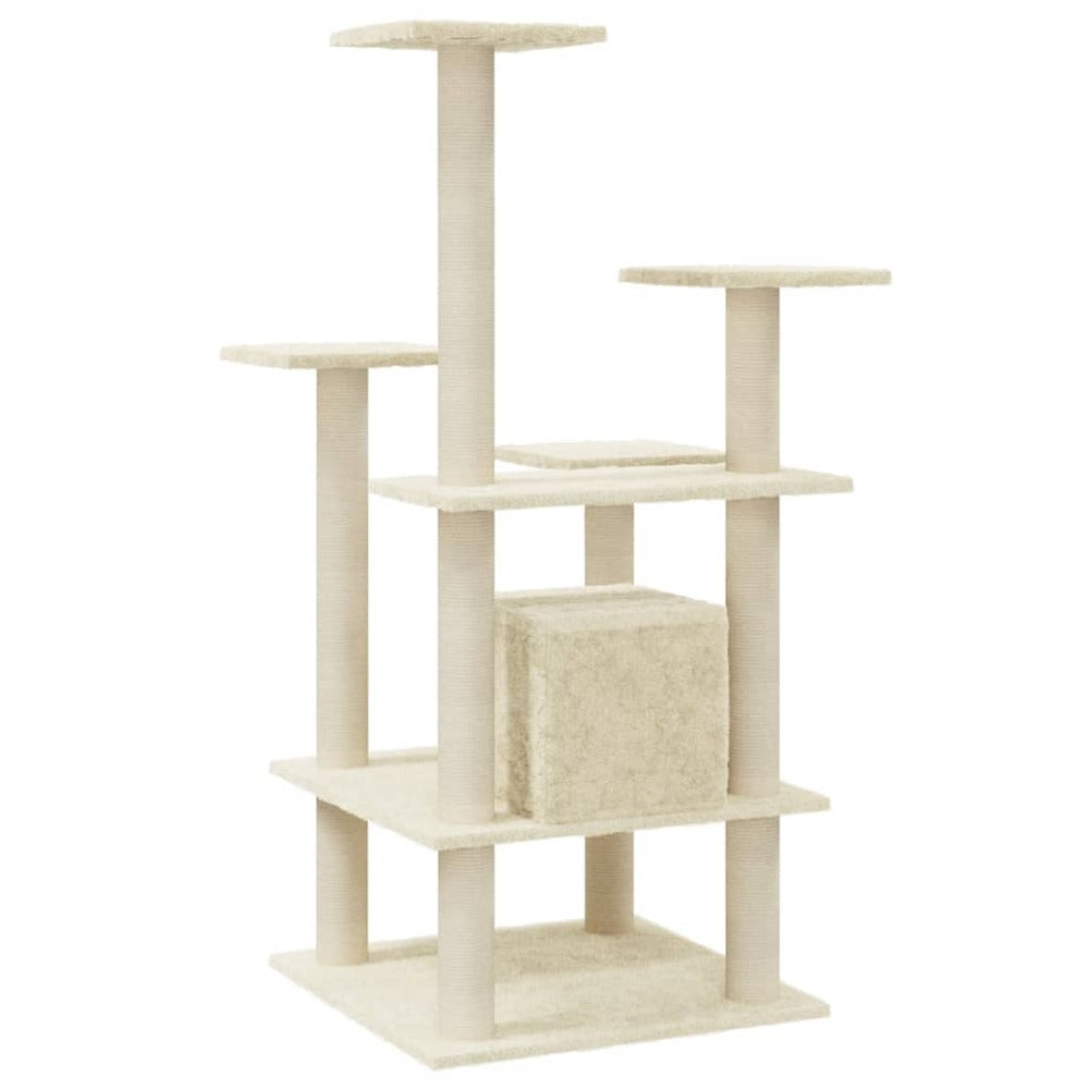 VIDAXL Arbre à Chat Avec Griffoirs En Sisal Crème 110 Cm