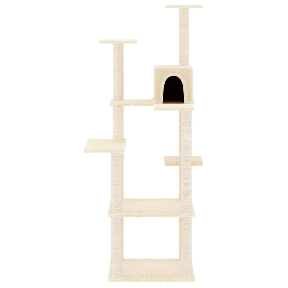 VIDAXL Arbre à Chat Avec Griffoirs En Sisal Crème 153 Cm