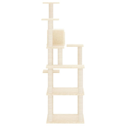 VIDAXL Arbre à Chat Avec Griffoirs En Sisal Crème 153 Cm