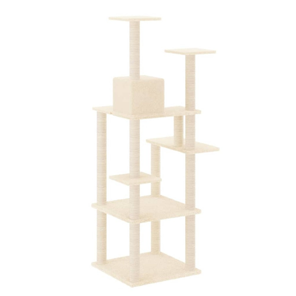 VIDAXL Arbre à Chat Avec Griffoirs En Sisal Crème 153 Cm
