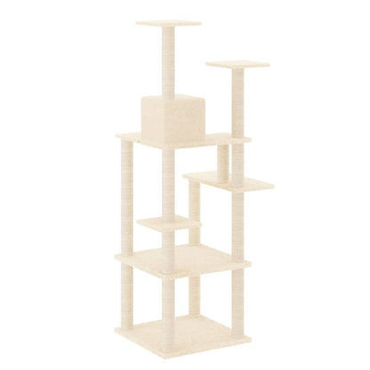 VIDAXL Arbre à Chat Avec Griffoirs En Sisal Crème 153 Cm