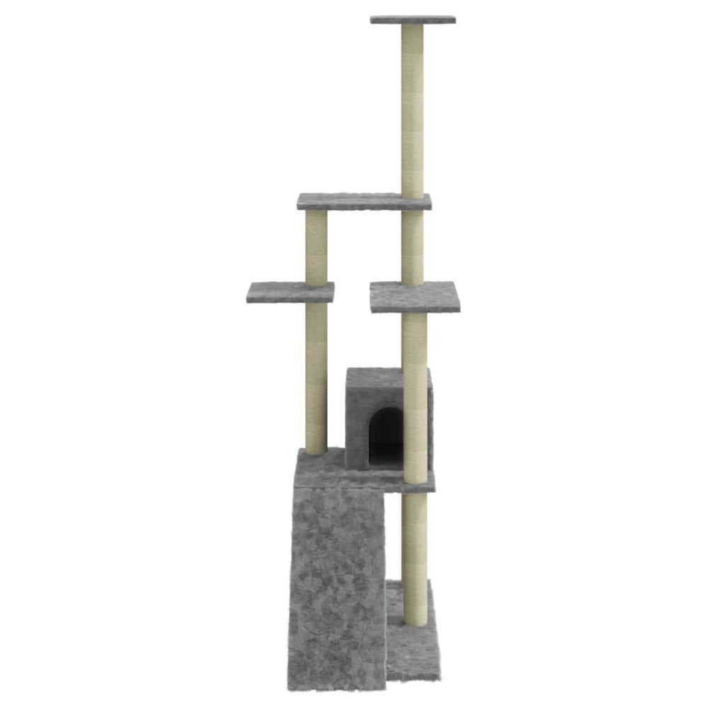VIDAXL Arbre à Chat Avec Griffoirs En Sisal Gris Clair 155 Cm