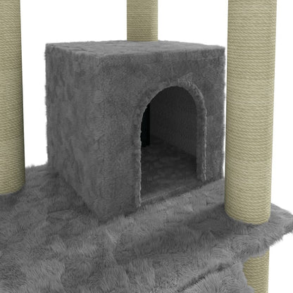 VIDAXL Arbre à Chat Avec Griffoirs En Sisal Gris Clair 155 Cm