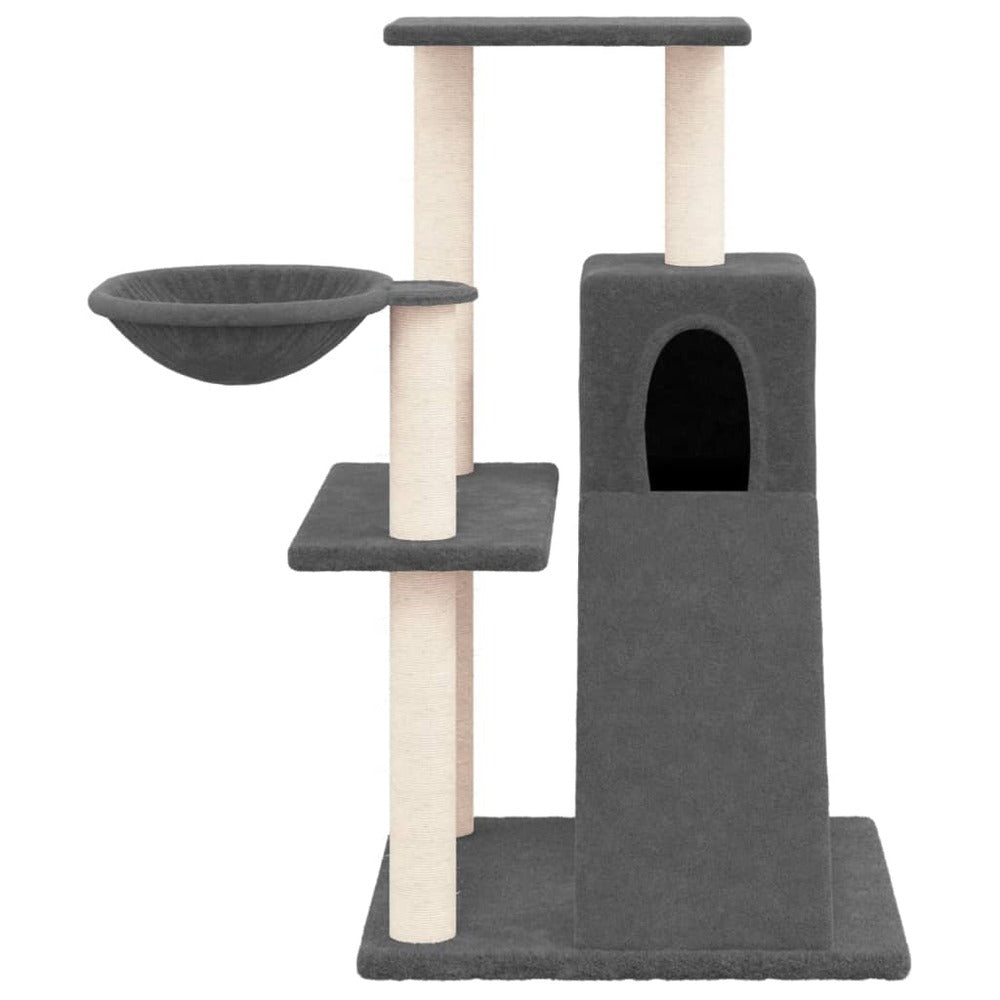 VIDAXL Arbre à Chat Avec Griffoirs En Sisal Gris Foncé 82 Cm