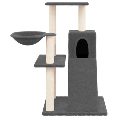 VIDAXL Arbre à Chat Avec Griffoirs En Sisal Gris Foncé 82 Cm