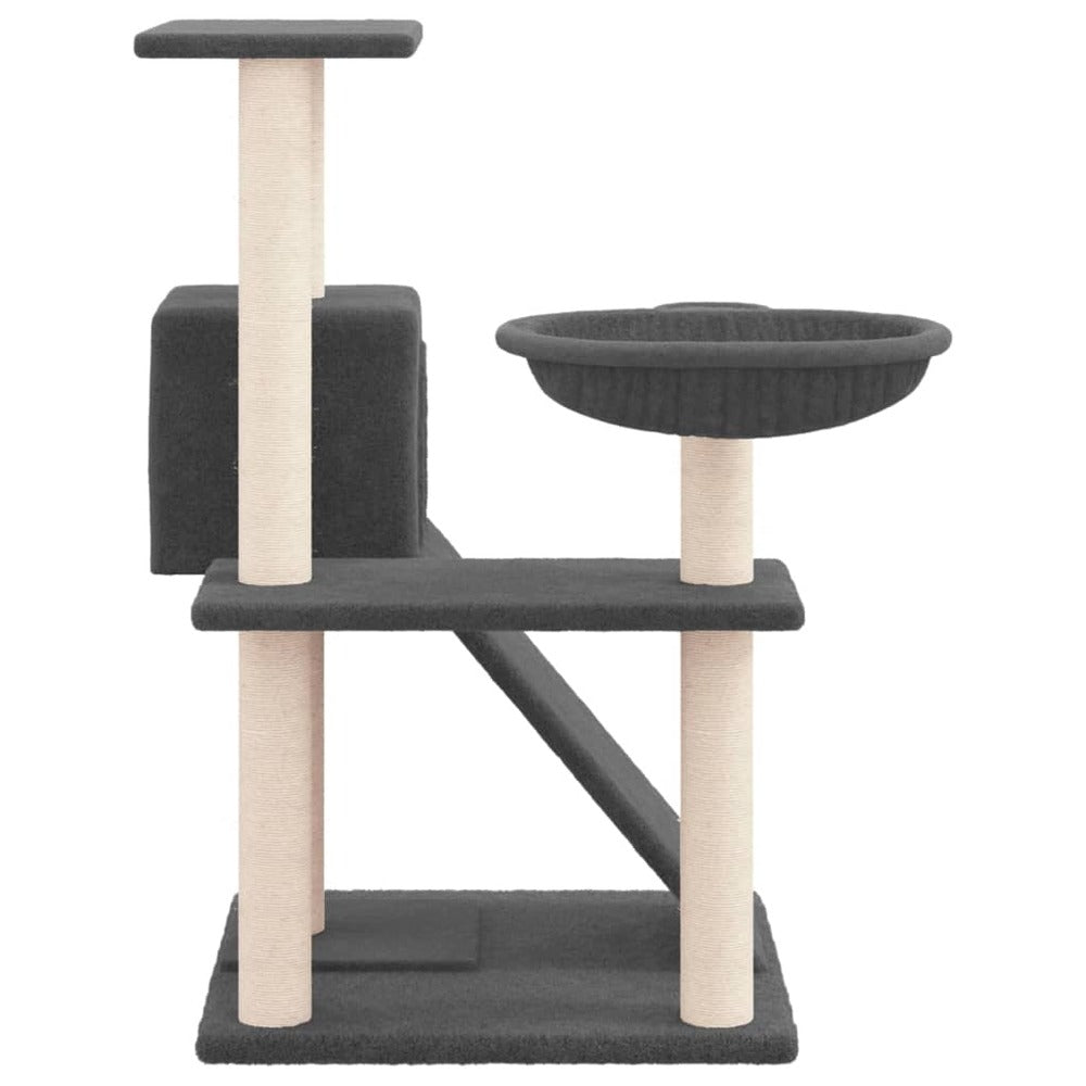 VIDAXL Arbre à Chat Avec Griffoirs En Sisal Gris Foncé 82 Cm