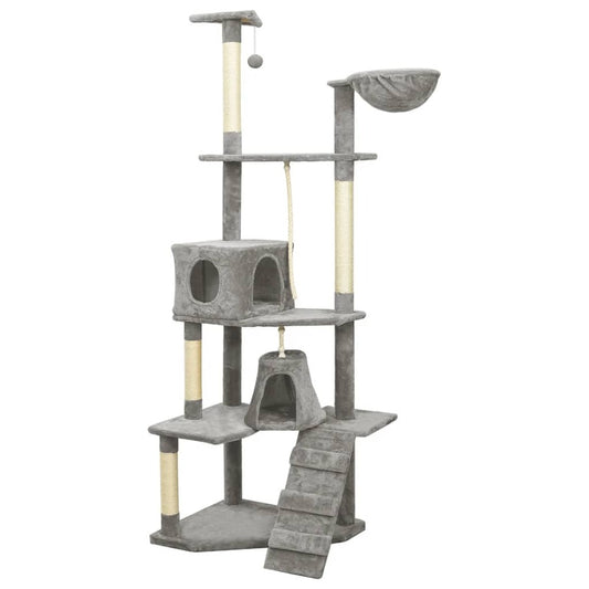 VIDAXL Arbre à Chat Avec Griffoirs En Sisal Gris Clair 191 Cm