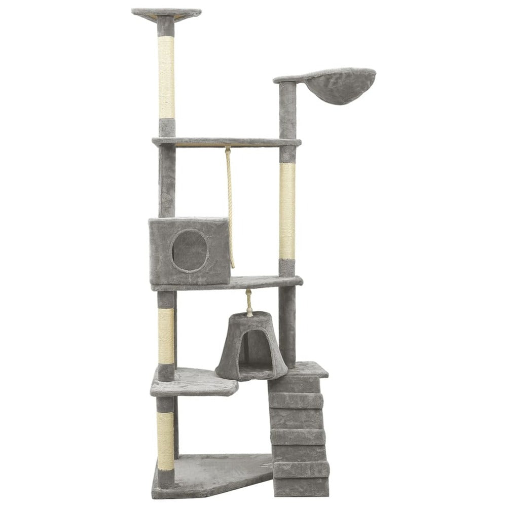 VIDAXL Arbre à Chat Avec Griffoirs En Sisal Gris Clair 191 Cm